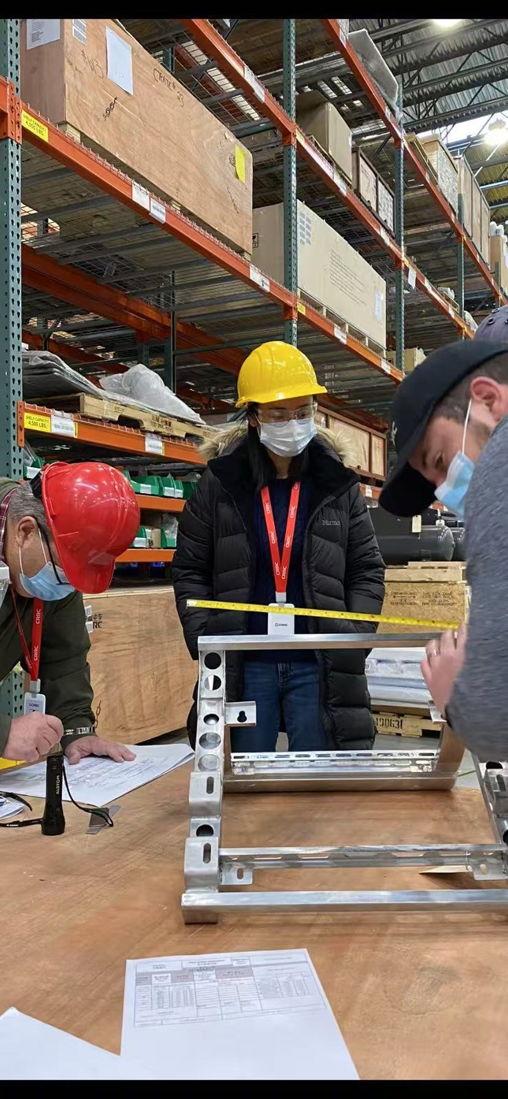 Seat assembly during first article inspection